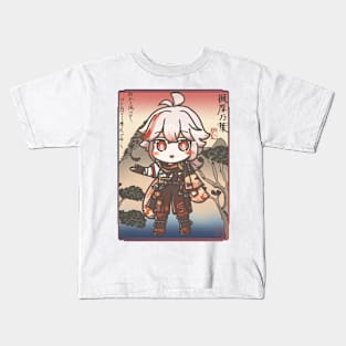 Peaceful Kazuha Chibi Kids T-Shirt